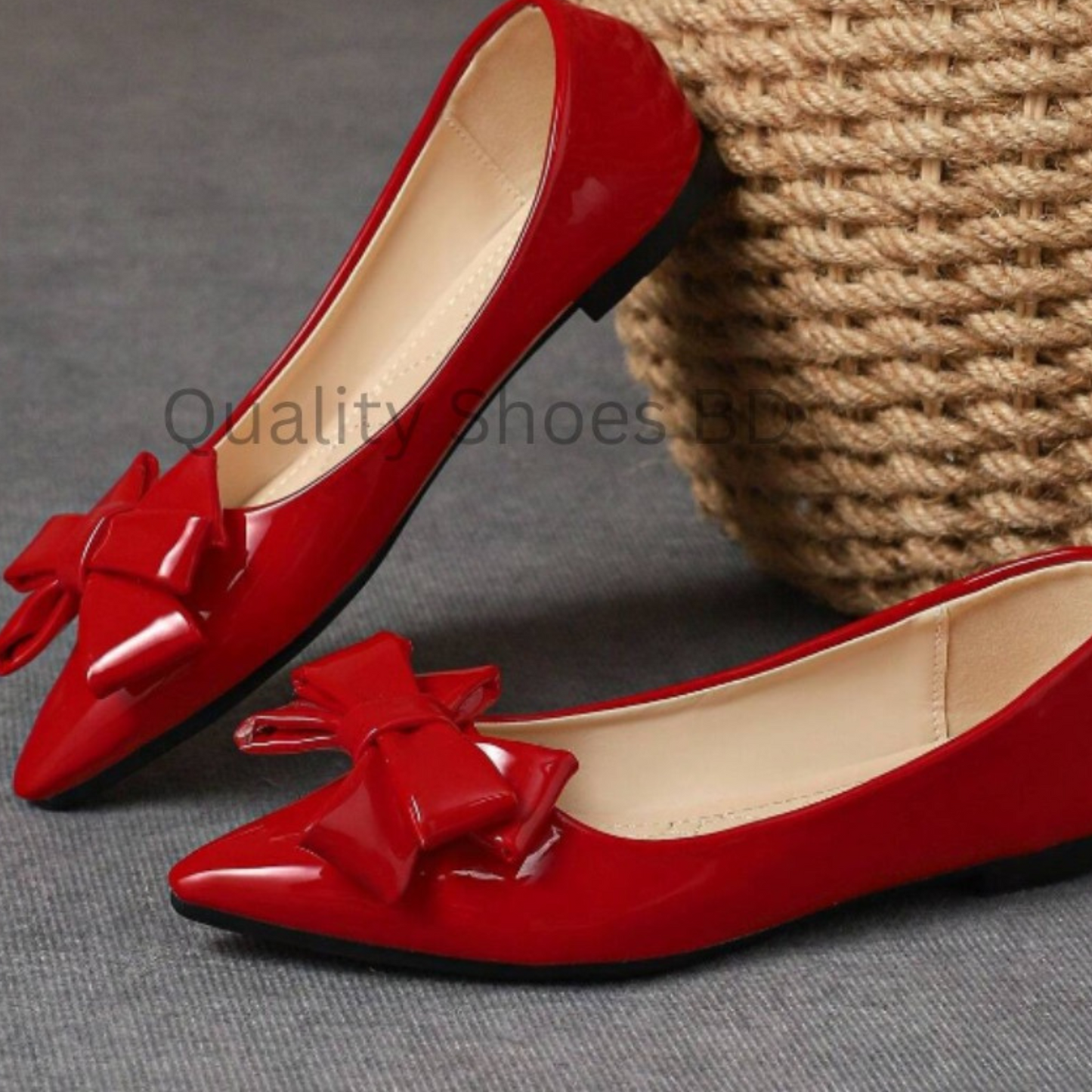 Pointed Toe bow Flats Quality Shoes BD