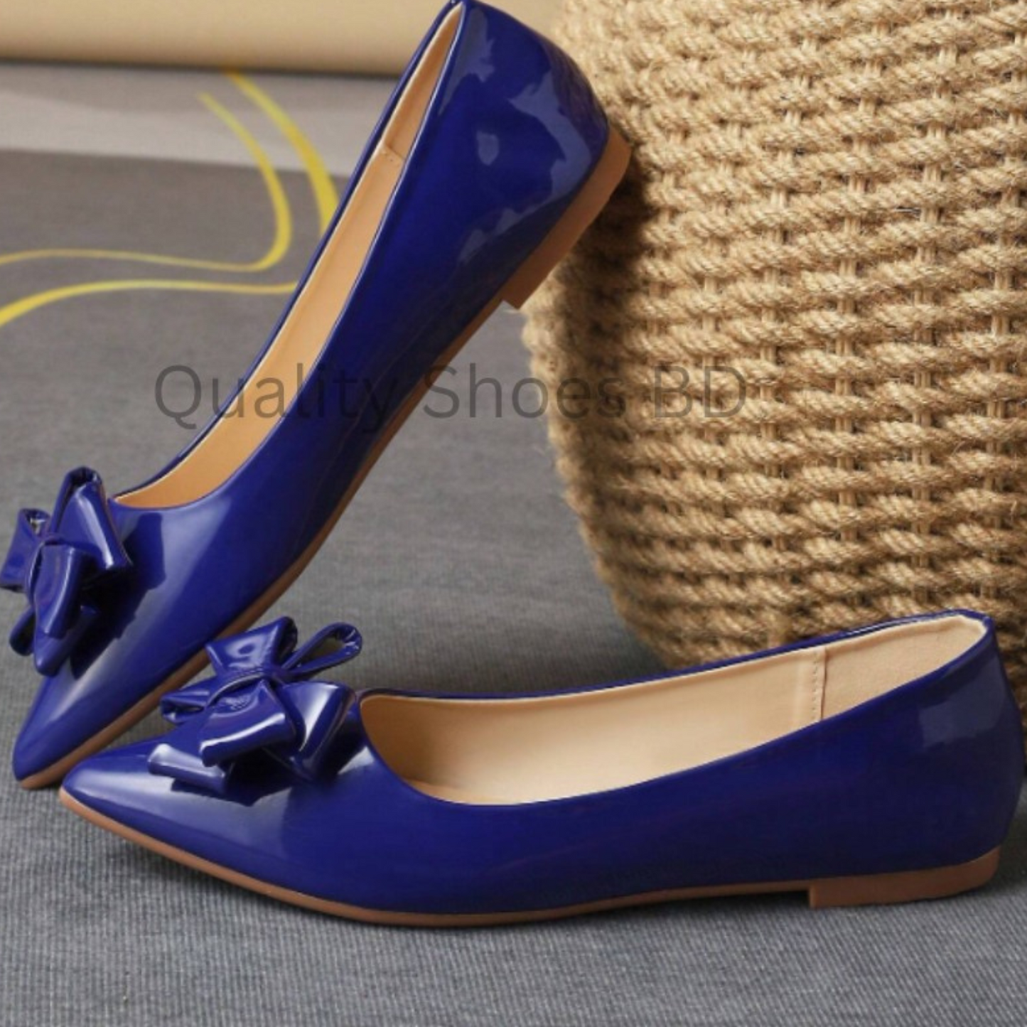 Pointed Toe bow Flats Quality Shoes BD