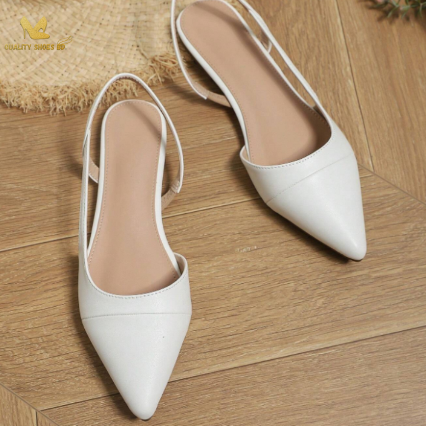 Pointed Toe Mules Flats Quality Shoes BD