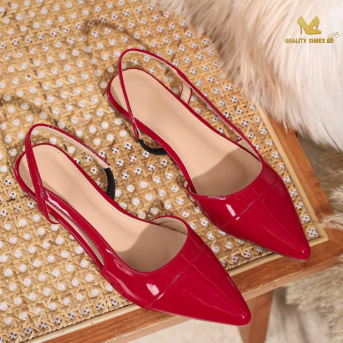 Pointed Toe Mules Flats Quality Shoes BD